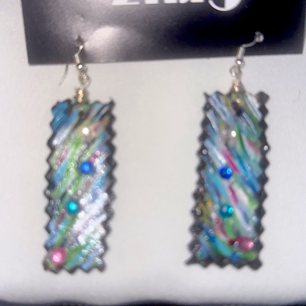 Handmade leather earrings